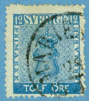 F    9 Vapentyp 12 öre stpl MARIE—-
