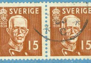 F  267 BC Gustaf V 80 år, 3+4 sid. par stpl