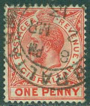 Gibraltar – M   66 Kung Georg V, 1 P stpl