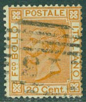Italien – M   28 Kung Viktor Emanuel II, 20 C stpl