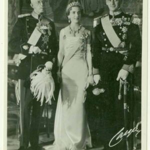 Gustaf V och danska kungaparet Fredrik IX och Ingrid, ej postgånget