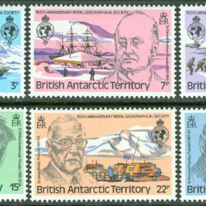 British Antarctic Ter. – M   78-83 Kungl. Geografiska Sällskapet 150 år, 6 kpl **