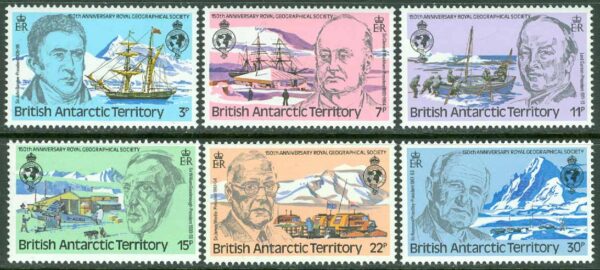 British Antarctic Ter. - M   78-83 Kungl. Geografiska Sällskapet 150 år, 6 kpl **