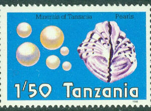 Tanzania – M  319 Ädelstenar, pärlor, 1.50 Sh **