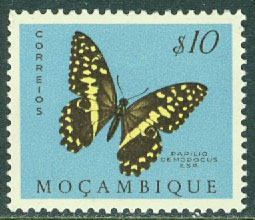 Mocambique – M  435 Fjärilar, Papilio demodocus, 10 E **