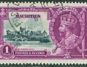 Mauritius – M  199 Kung Georg V`s tronjubileum, 1 R stpl