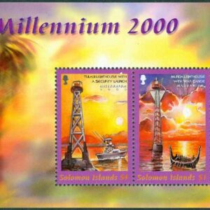 Solomon Islands – M BL  59 Millennium, fyrarna Munda och Tulagi, block **