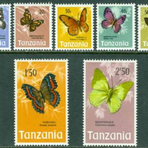 Tanzania – M   35-47 Fjärilar, bl.a. Charaxes pollux, 13 ol. **