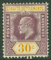 Straits Settlements – M  130 Kung Edward VII, 20 C *