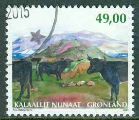 Grönland – F  577 Lantbruk, nötboskap, 49.00 kr stpl