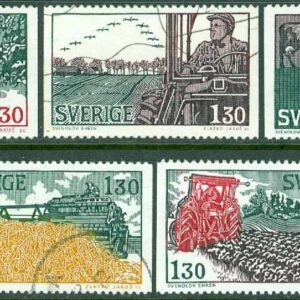 F 1077-1081 Lantbruk, 5 kpl stpl