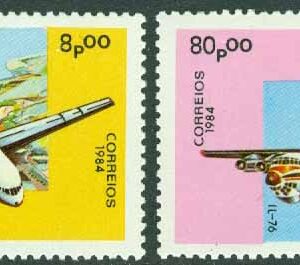 Guinea-Bissau – M  754+756, Flygplan, bl.a. Caravelle, 2 ol stpl