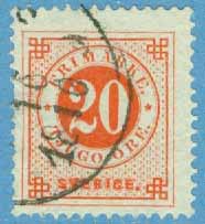F   46 Ringtyp posthorn, 20 öre stpl