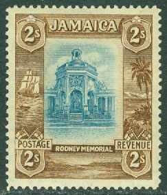 Jamaica – M   84 Minnesmärke för Amiral Rodney, 2 Sh *