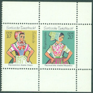DDR – M 1723-1724 Sorbiska flickor i dansdräkter, 2 kpl **