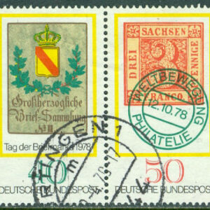 Tyskland – M  980-981 Frimärkets Dag 1978 – Världsrörelse för Filateli, par kpl