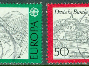 Tyskland – M  934-935 Europa CEPT 1977 Landskap, 2 kpl stpl