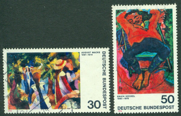 Tyskland - M  816-817 Konst, tysk expressionism II, 2 kpl stpl