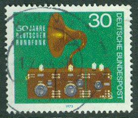 Tyskland – M  786 Deutsche Rundfunk 50 år, 1 kpl stpl