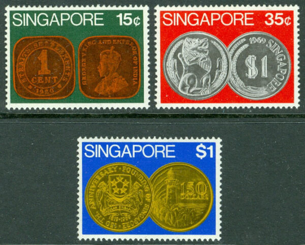 Singapore - M  153-155 Mynt, 3 kpl **