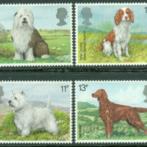 England – M  781-784 Hundshow i London, bl.a. Irländsk Setter, 4 kpl **