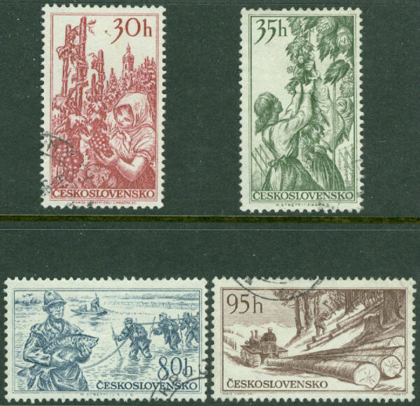 Tjeckoslovakien - M 1028-1029 Frimärksutställningen PARDUBICE 1957 för ungdomssamlare, 2 kpl