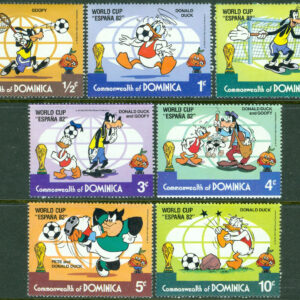 Dominica – M  758-764 Disney i VM i Fotboll i Spanien 1982, 7 olika **