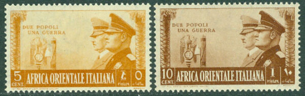 Italienska Östafrika - M   55-56 Tysk-Italienskt vapenbrödraskap, 2 ol *