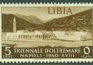Italienska Libyen – M  105 Treårsutställning i Neapel, byn Oliveti, 5 C **