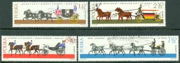 Polen - M 1649-1652 Hästskjutsar, 4 ol. stpl