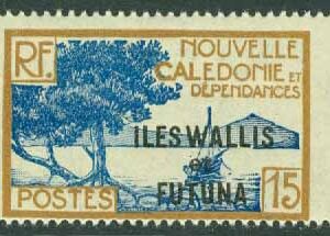 Wallis et Futuna – M   48 Påtryck på Nya Caledonien, 15 C *