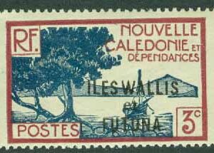 Wallis et Futuna – M   87 Påtryck på Nya Caledonien, 3 C *