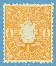Sachsen – M   15 Statsvapen, ½ Ngr *