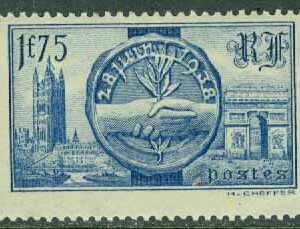 Frankrike – M  431 Kung George VI`s besök, 1 kpl *