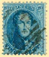 Belgien – M   12 B Kung Leopold II, 20 C stpl
