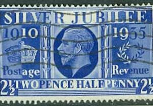 England – M  192 Georg V´s regeringsjubileum, 2½ P stpl