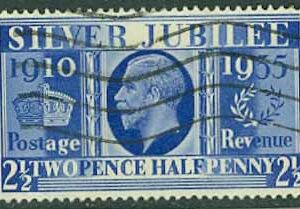 England – M  192 Georg V´s regeringsjubileum, 2½ P stpl