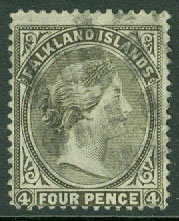Falkland Islands – M    6 Y a Drottning Victoria 4 P stpl