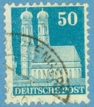 Tyskland Allierad besittning amerikansk och brittisk zon – M   92 wg Frauenkirche München, 50 Pf stpl