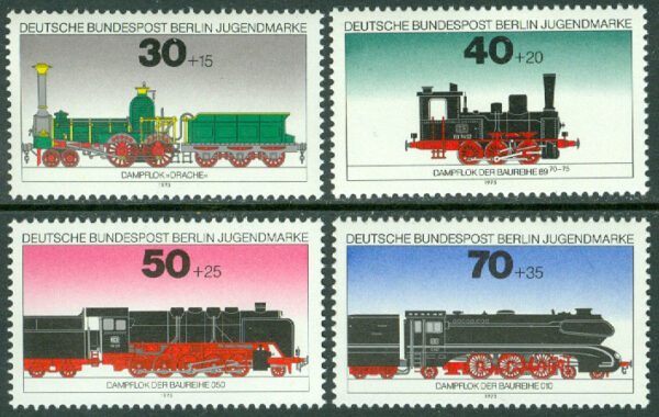 Berlin - M  488-491 Ånglok bl.a. Baureihe 050, 4 kpl **