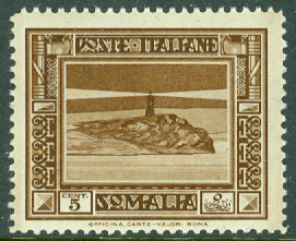 Italienska Somaliland – M  171 C Fyren Francesco Crispi på Kap Guardafui, 5 C **