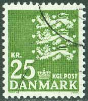 Danmark – F  425b Lilla riksvapnet 25 kr stpl