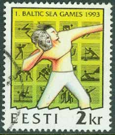 Estland – M  209 Baltiska spelen 1993, 2 Kr stpl