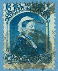 Newfoundland – M   24 Drottning Victoria, 3 C stpl