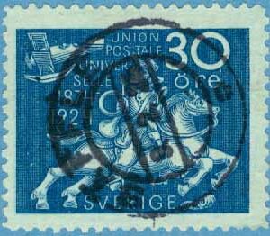 F  216a Världspostföreningen 30 öre, SÄFFLE 9.2.25