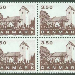 Danmark – F 1013 Bykyrkor, 3.50 kr i fyrblock **