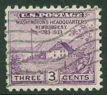 USA – M  354 Freden i Newburgh 150 år, 1 kpl stpl
