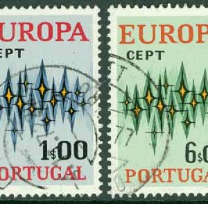 Portugal – M 1166, 1168 Äeuropa CEPT 1972, 2 ol stpl