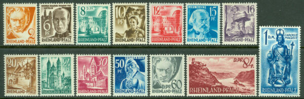 Tyskland Allierad besittning fransk zon - Rheinland-Pfalz - M   16-29 Personligheter från Rheinland-Pfalz II, 14 kpl **