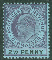 Gibraltar – M   40 Kung Edward VII, 2½ P *